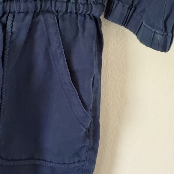 Juicy Couture Beach 100%Linen Romper Navy Blue - Picture 13 of 13